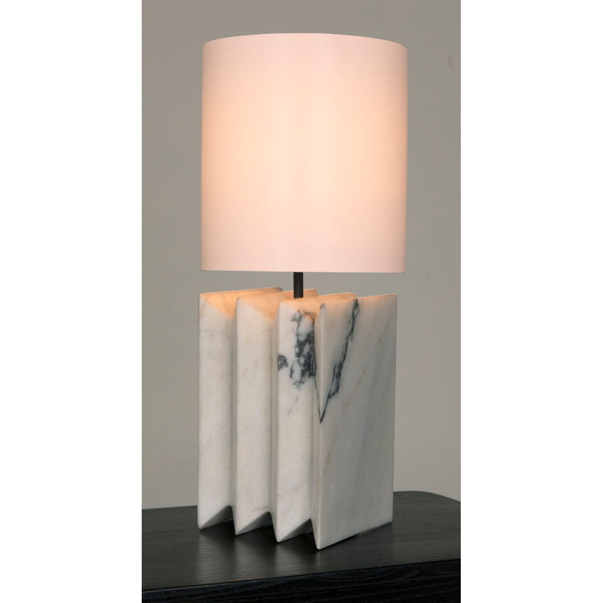Diagram showing the dimensions of the Jman Marble Table Lamp.