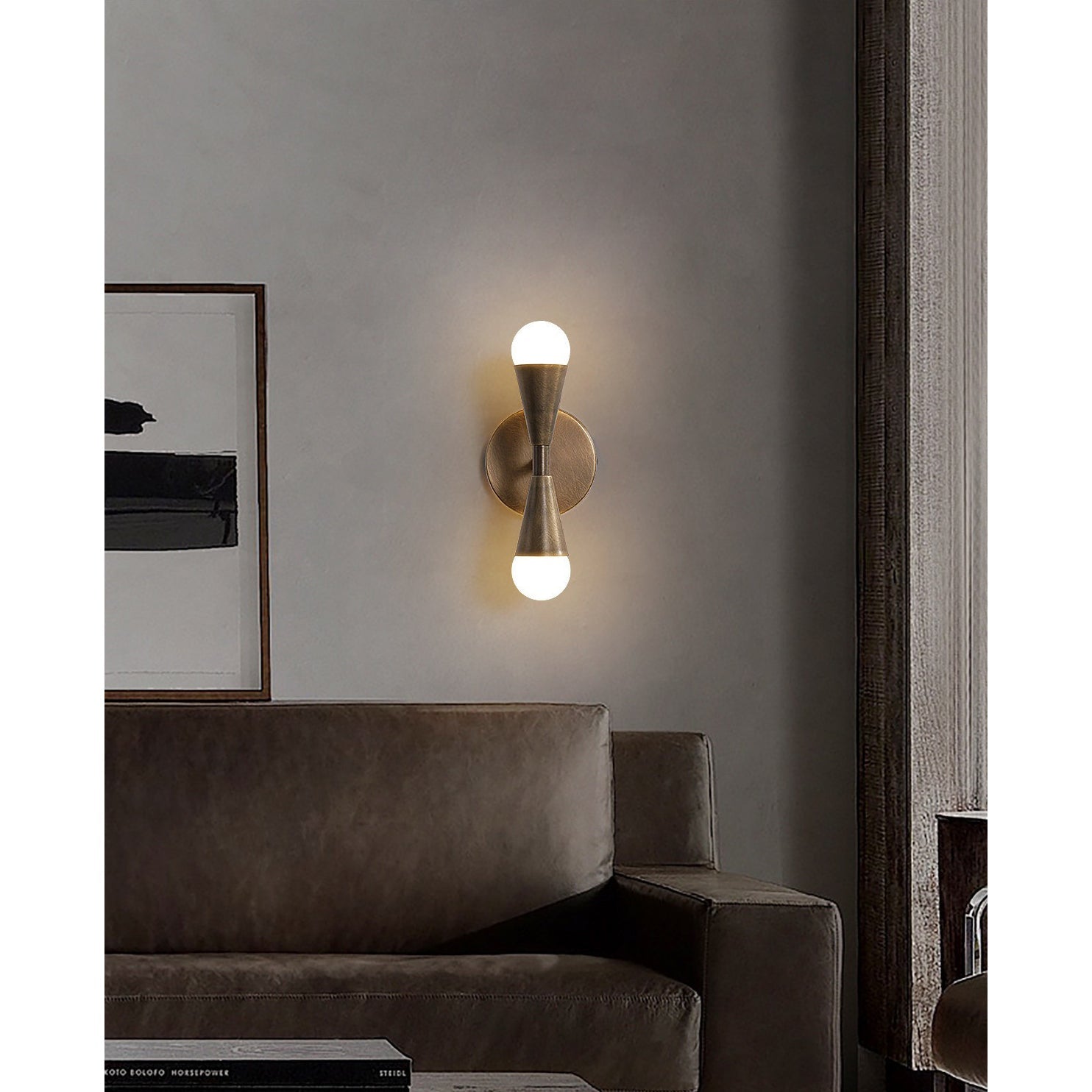 Dimensions and measurements of the small Karma Wall Sconce.