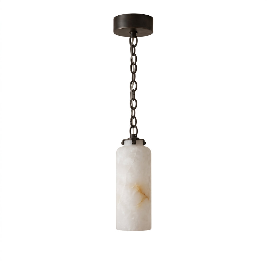 Full view of the lamp including the entire adjustable chain.