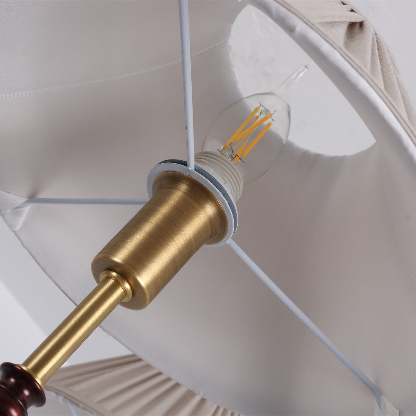 The timeless design of the Laurent Pleated Chandelier.
