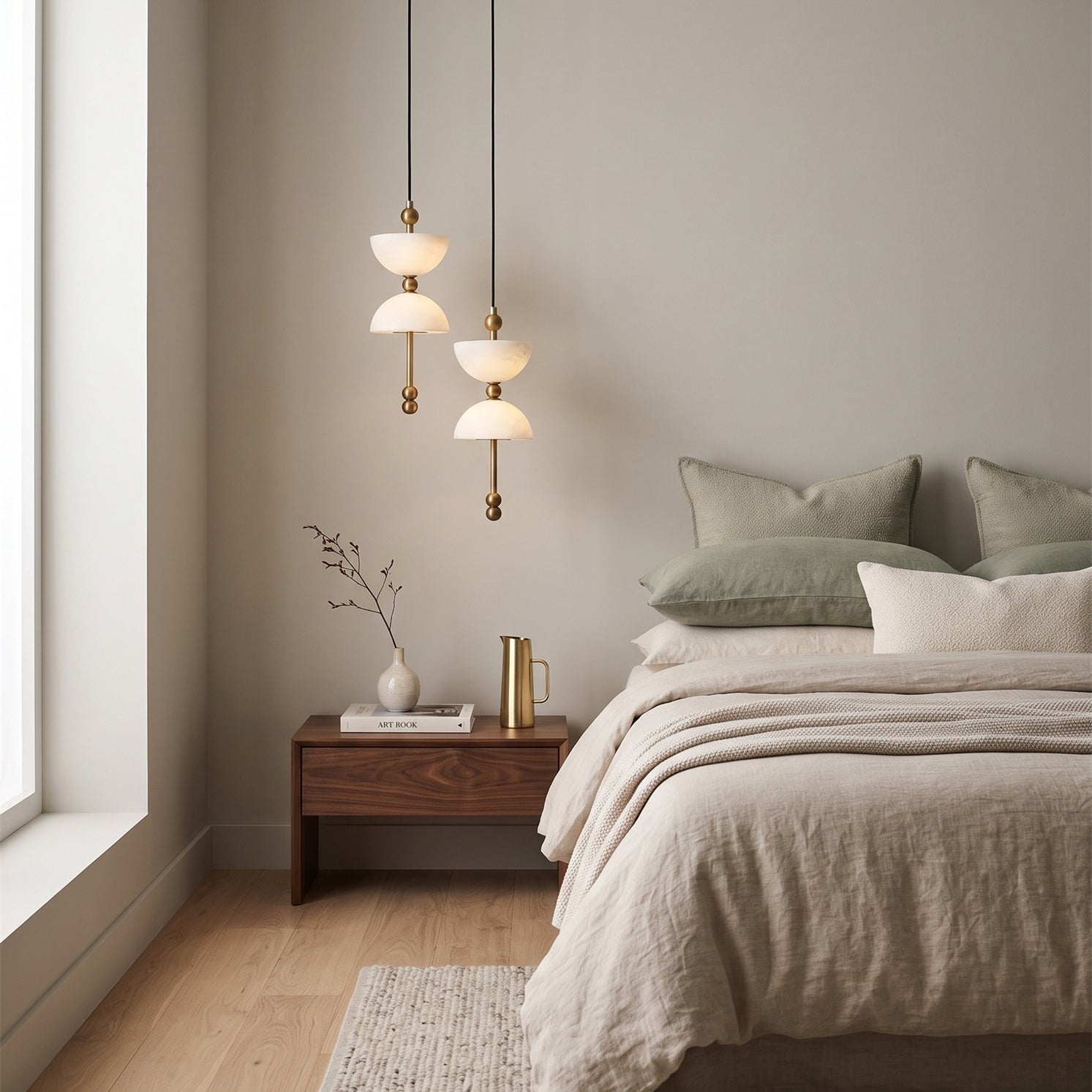 Lyra Chandelier illuminated, casting a warm and inviting glow.