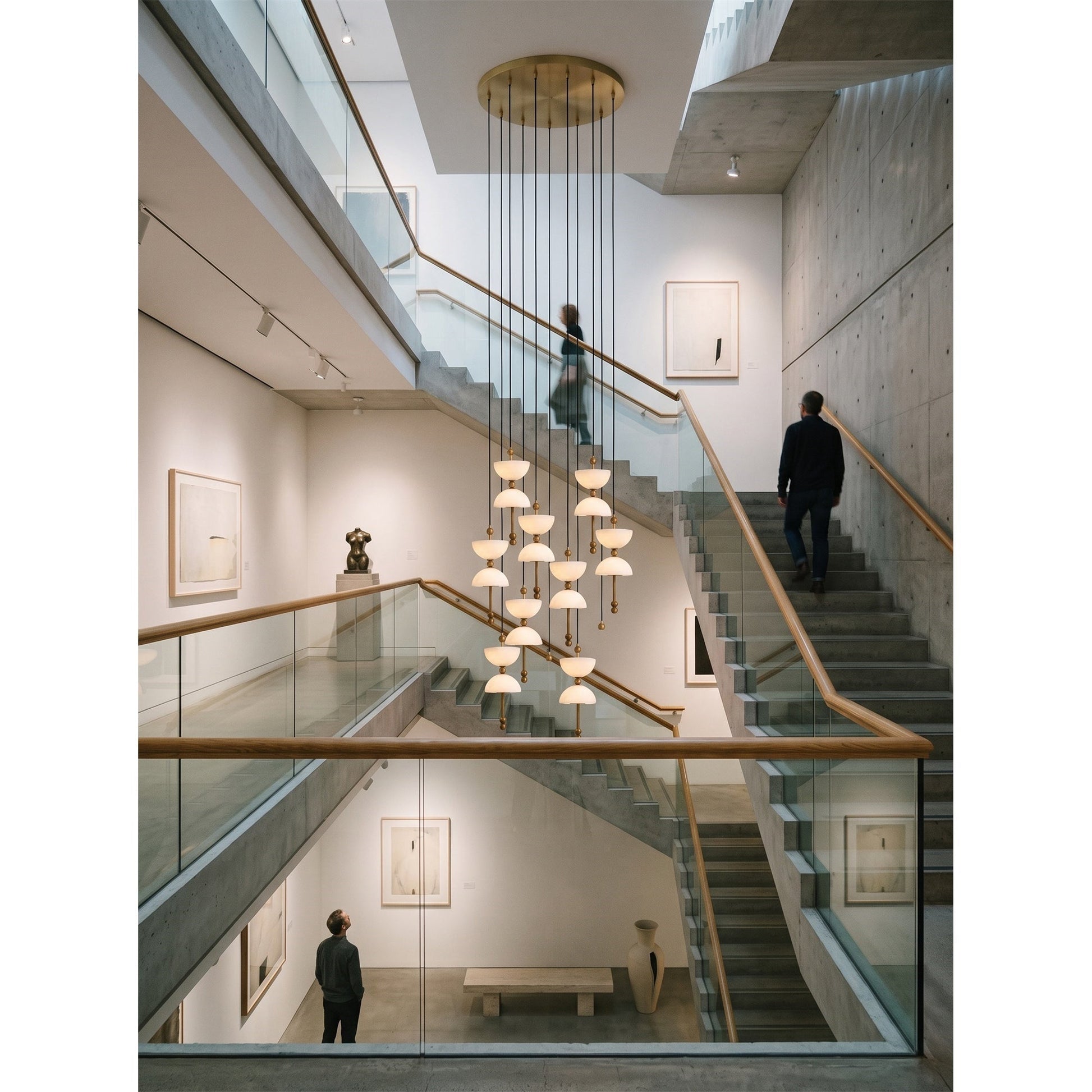 The 9-head Lyra Chandelier, ideal for large, open-concept spaces.