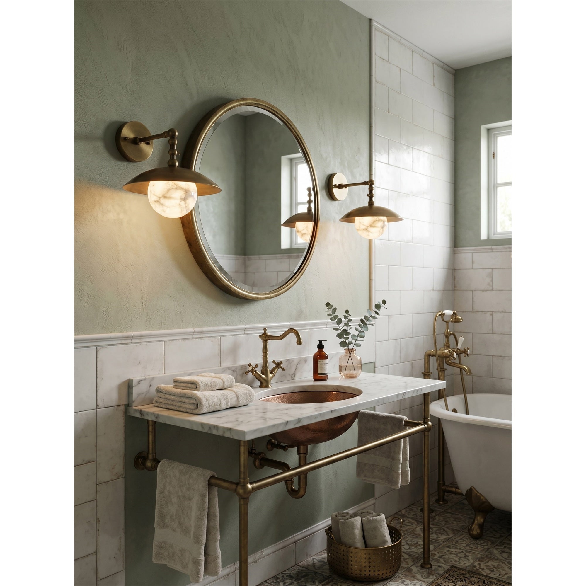 Marie Petite Wall Sconce installed in a cozy reading nook.