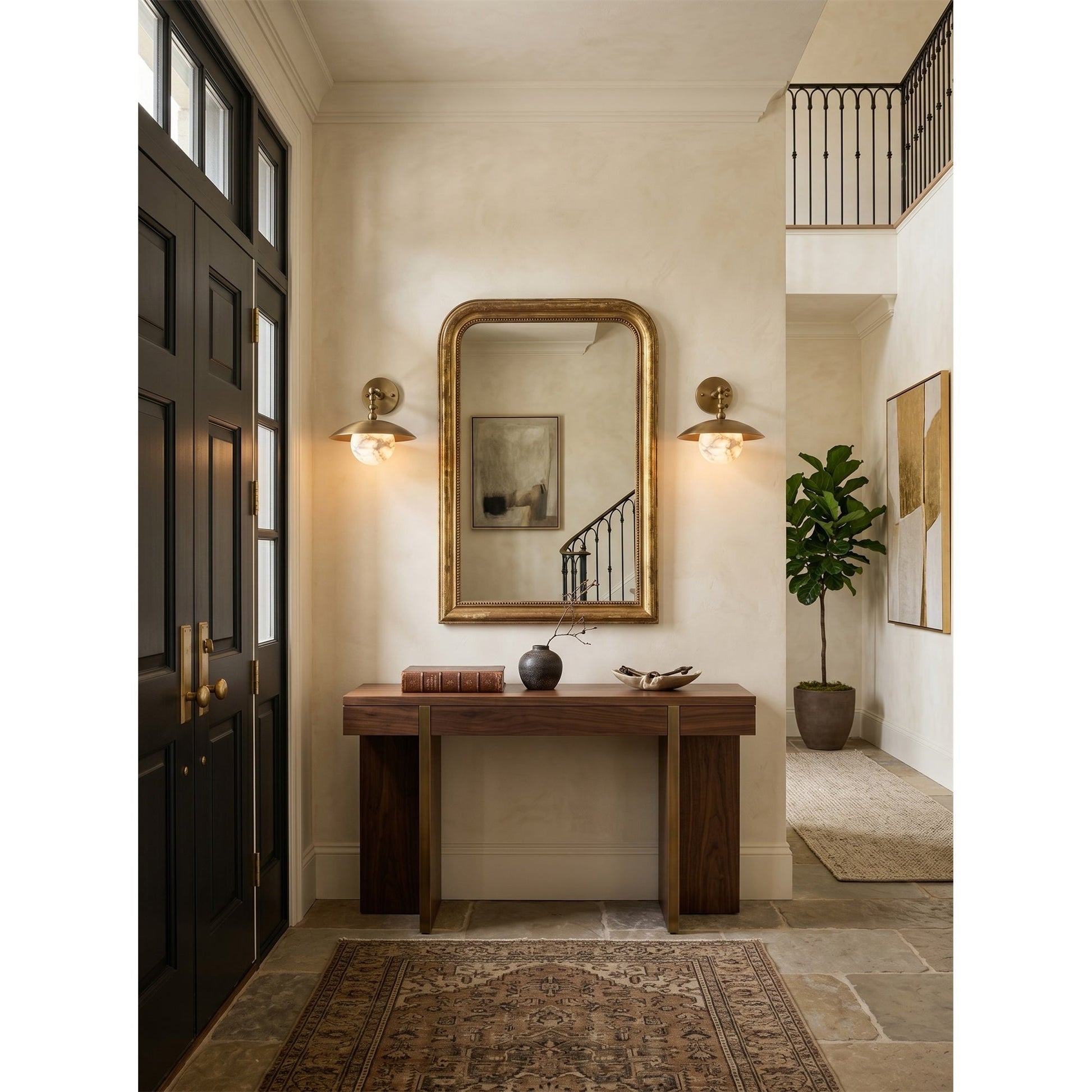 Marie Petite Wall Sconce in black finish.