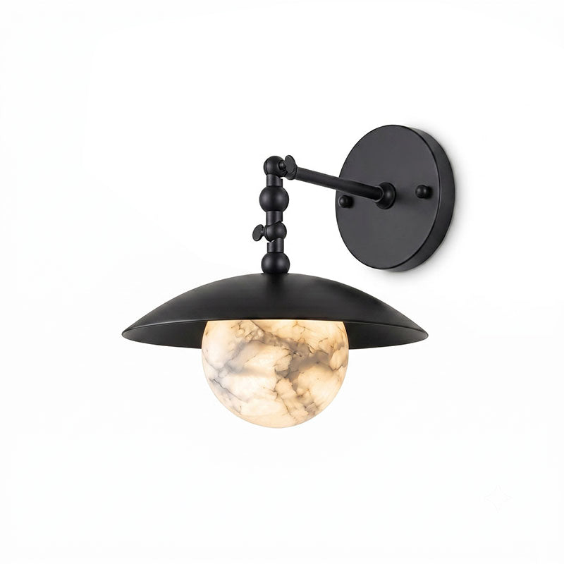 Marie Petite Wall Sconce with the optional glass shade.