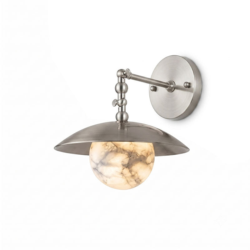 Side profile of the Marie Petite Alabaster Wall Sconce.