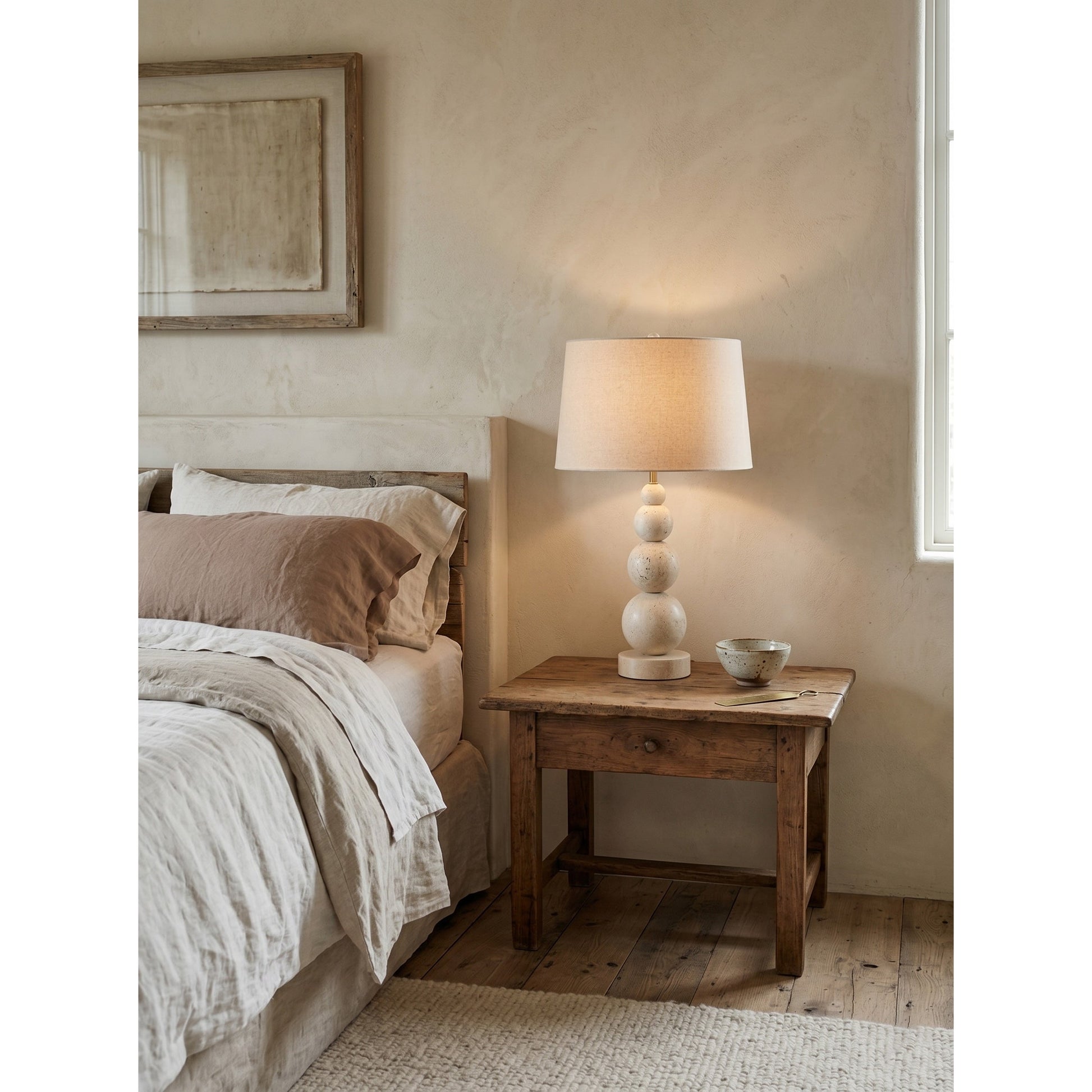 Niobe Table Lamp in a warm minimalist interior setting.