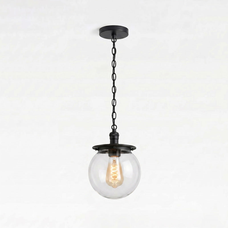 Brass finish detail of the Nolan Globe Pendant.