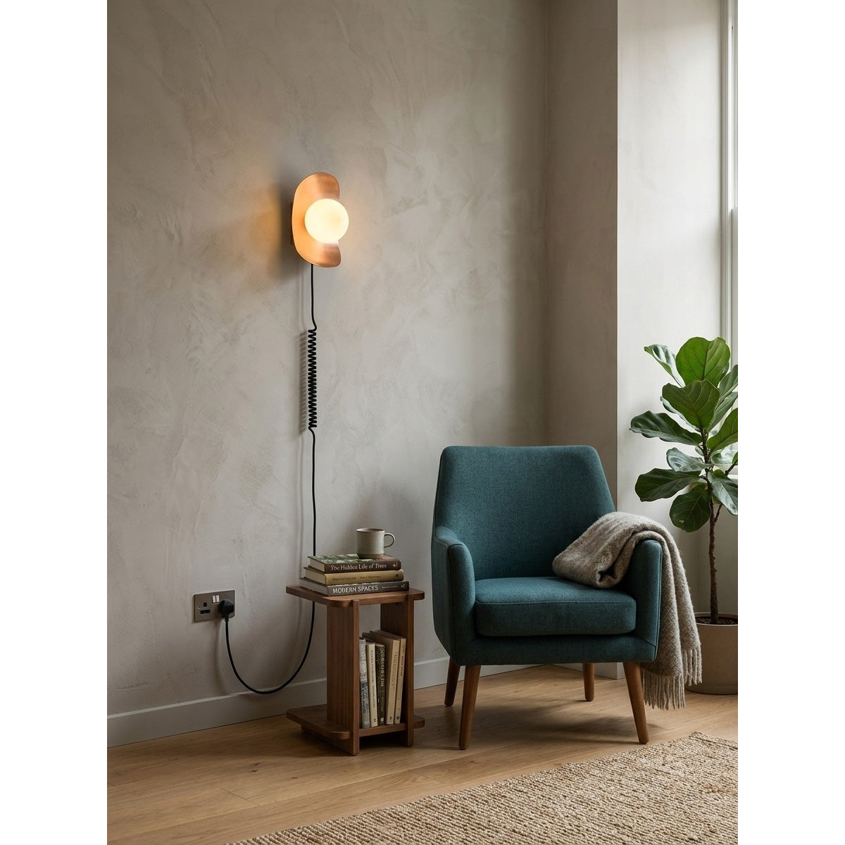 Detail shot of the E26/E27 socket on the Nouvel Wall Sconce.