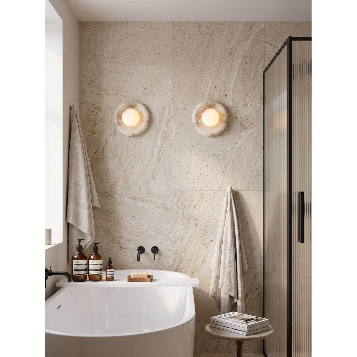 Darrowmere Spain Alabaster Wall Sconce