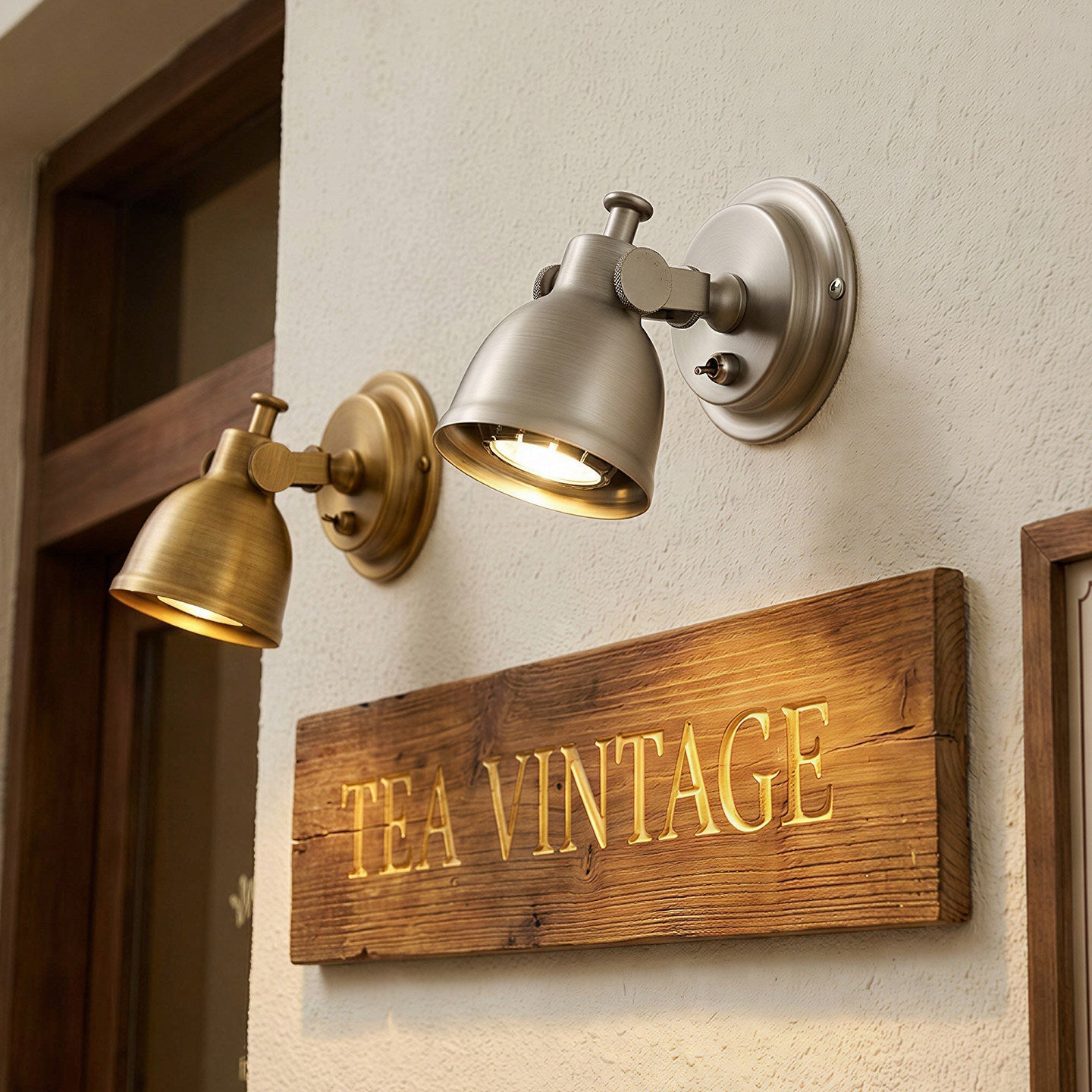 Detail shot of the articulated arm and swivel joint on the Orwell Wall Sconce.