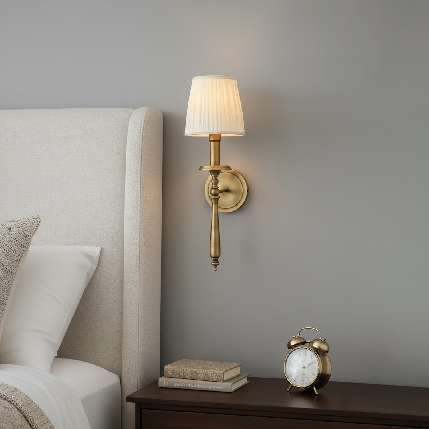 Lifestyle image featuring the Payson Wall Sconce in an elegantly decorated room.
