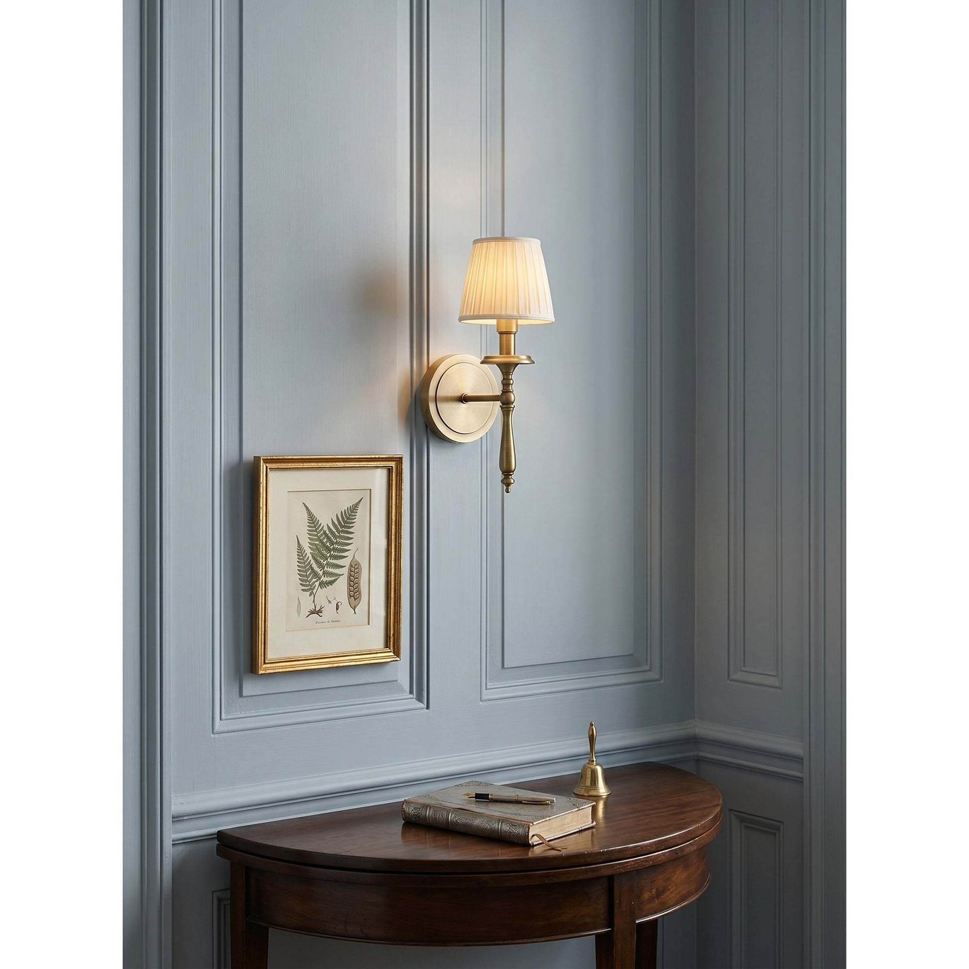 View from below the sconce, showing the E12/E14 socket.