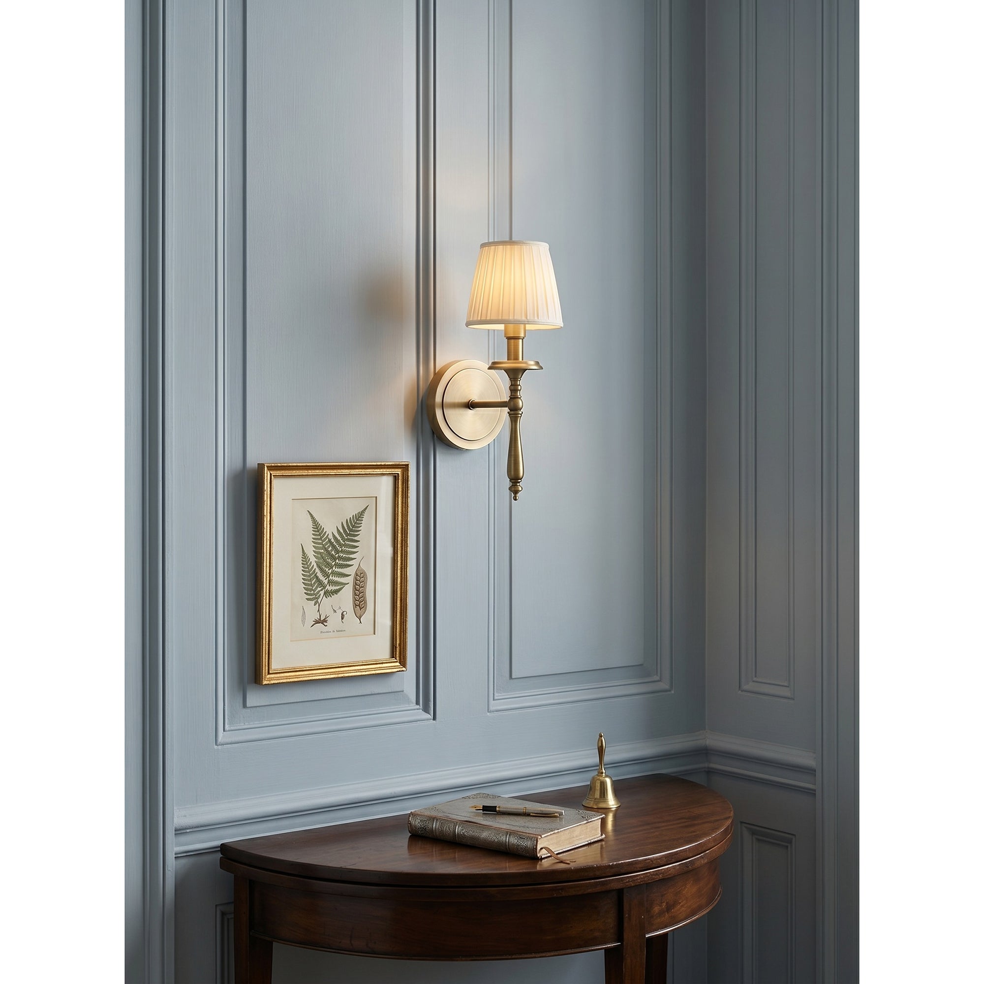 View from below the sconce, showing the E12/E14 socket.