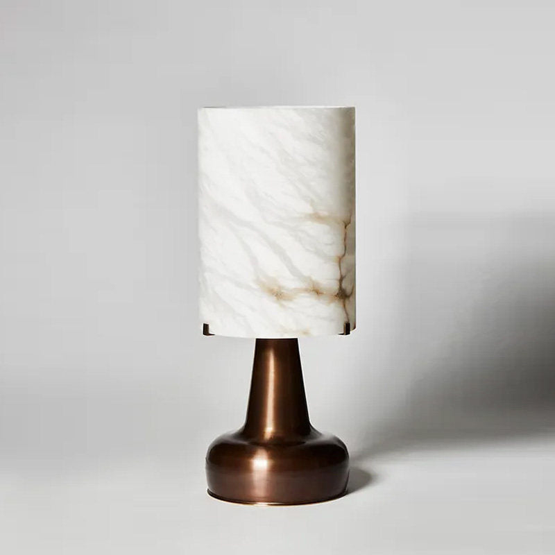 Comparison of the lamp when turned on versus off.