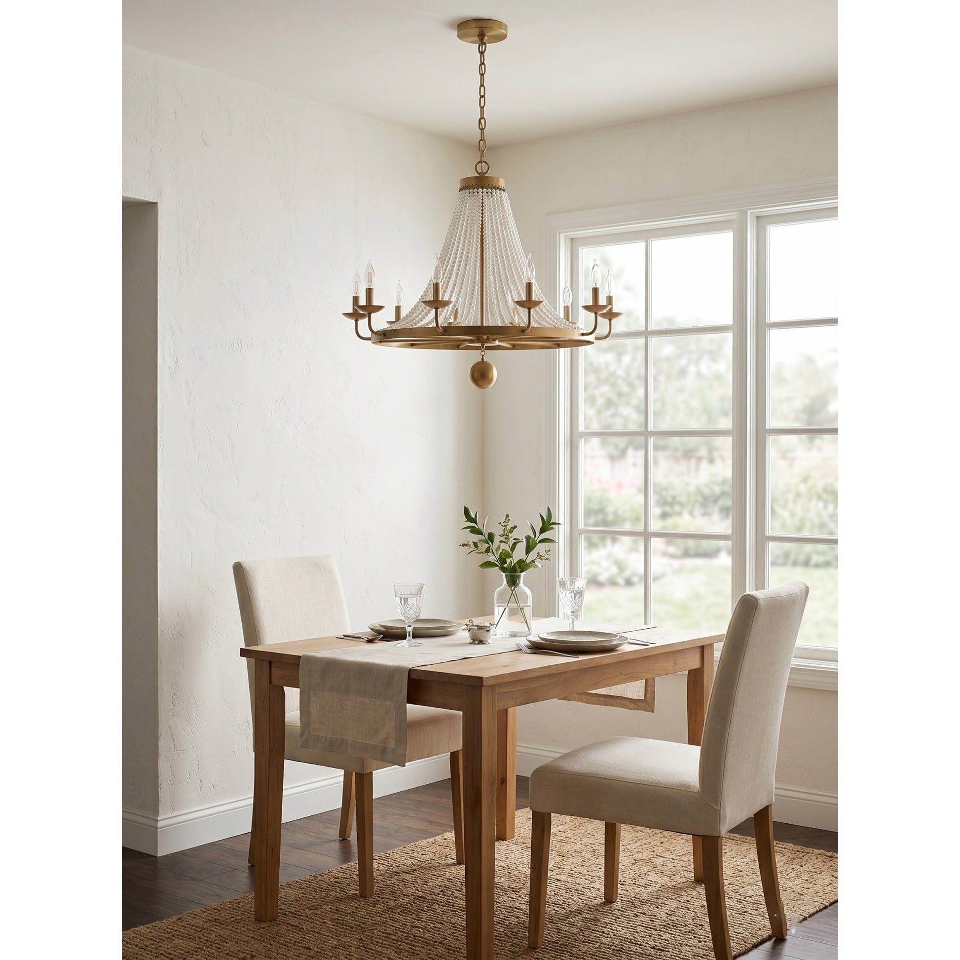 Side profile of the Pearl Fiona Chandelier.