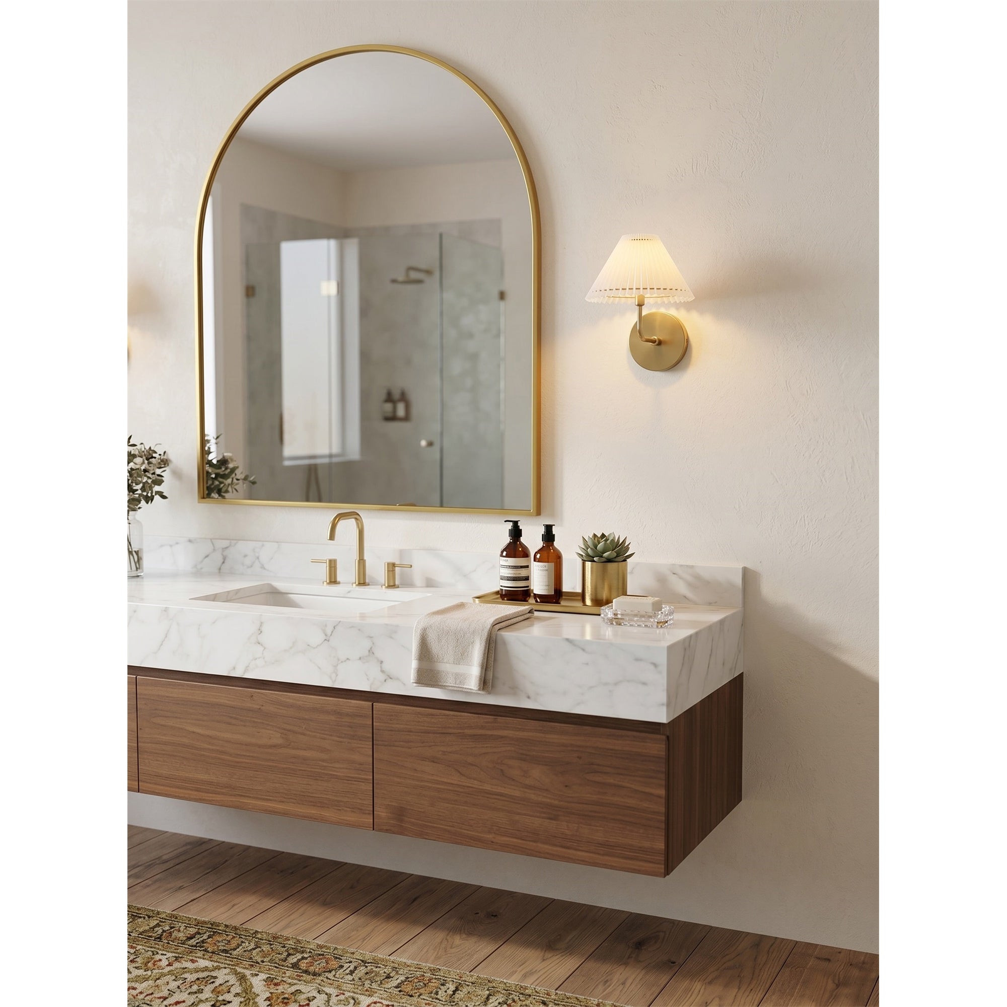 The Pearson Wall Sconce in a contemporary nickel finish.