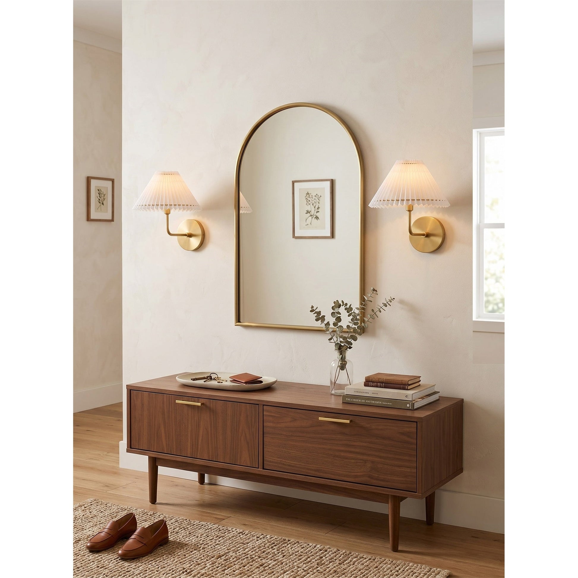 Side profile of the Pearson Wall Sconce showing its projection from the wall.