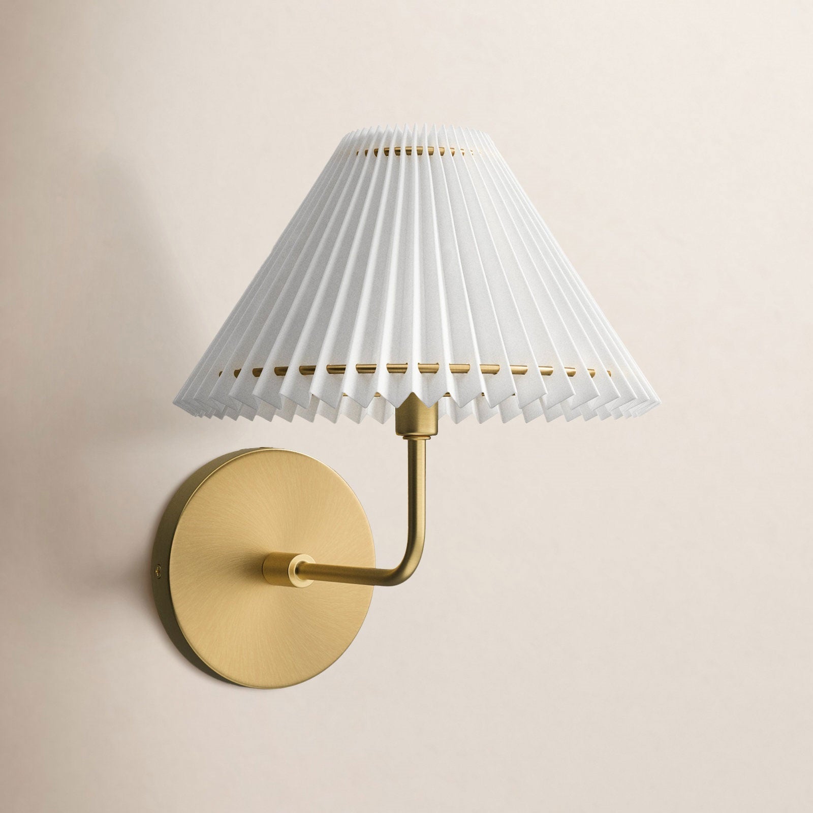View of the Pearson Wall Sconce unlit to show its form.