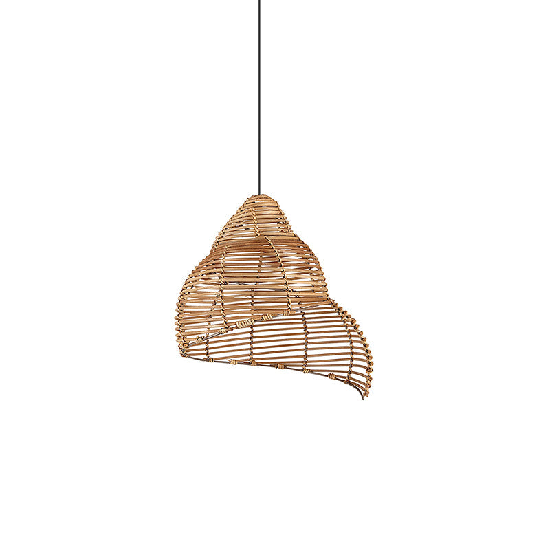 The lamp in a cozy breakfast nook setting.