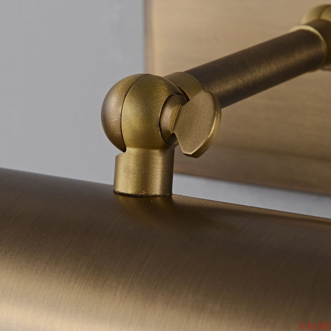 The elegant lines of the sconce from a low angle.