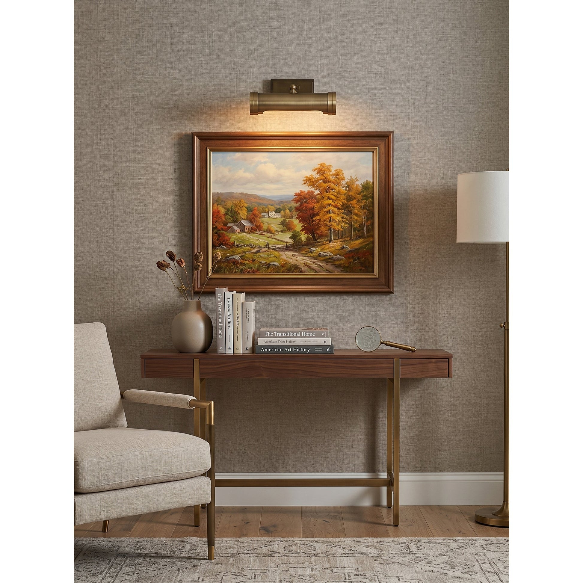 Angled view highlighting the sleek, mid-century modern design.
