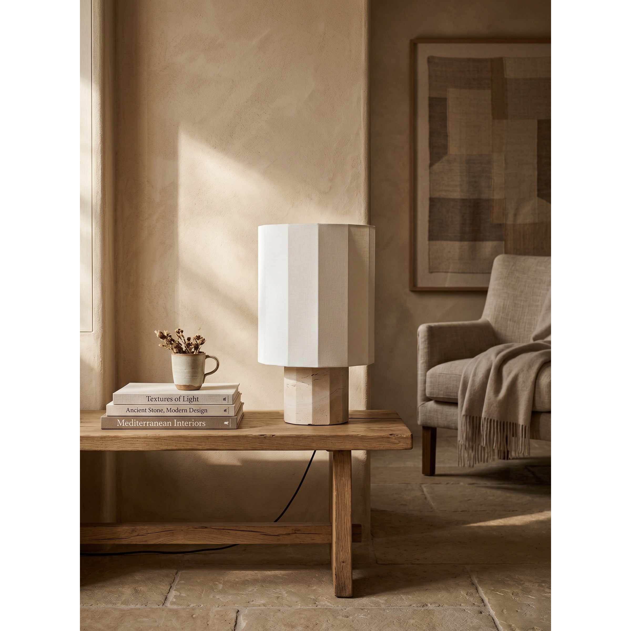 Side view of the large Roma Dodecagon lamp.