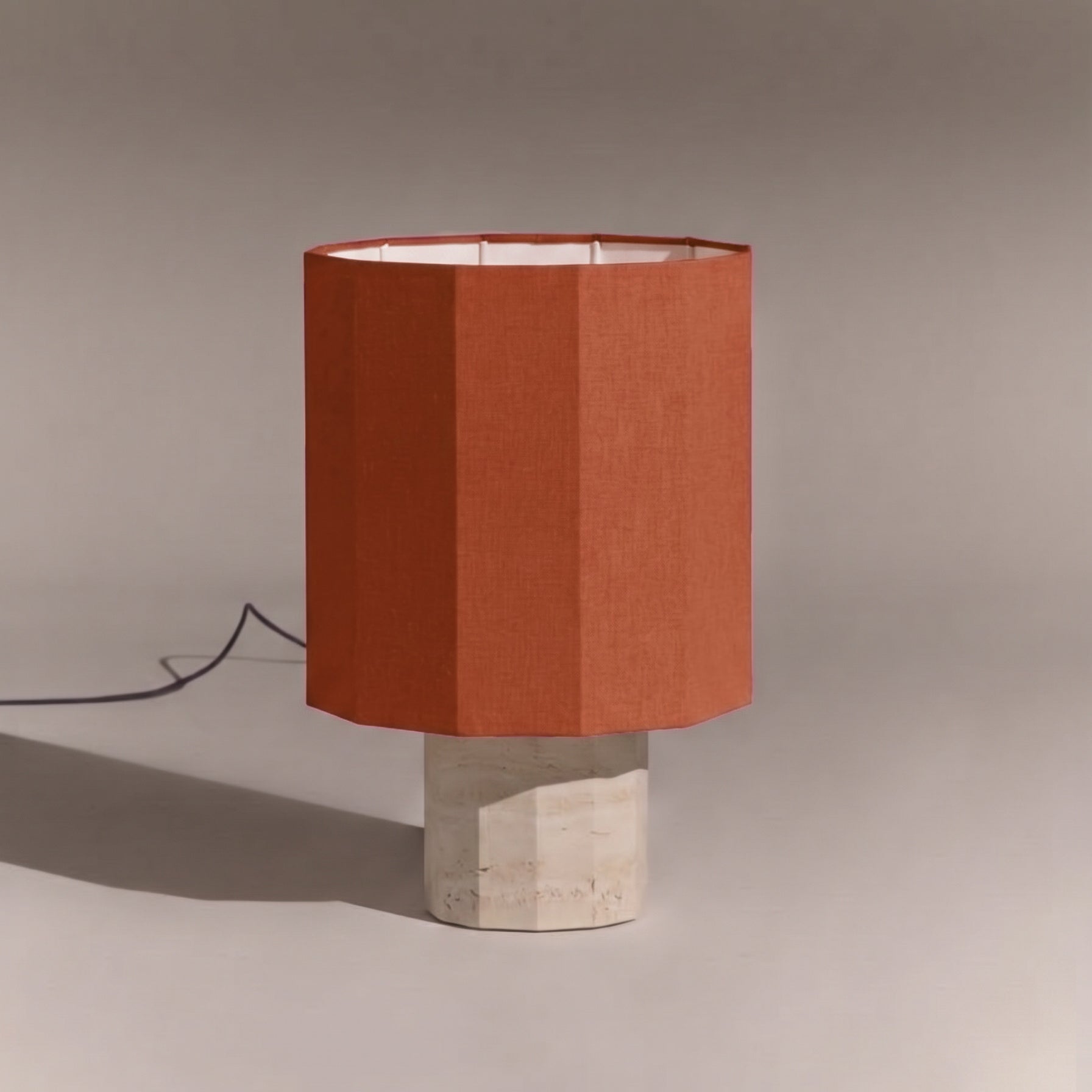 Angled view of the Roma Dodecagon lamp showcasing its geometric form.