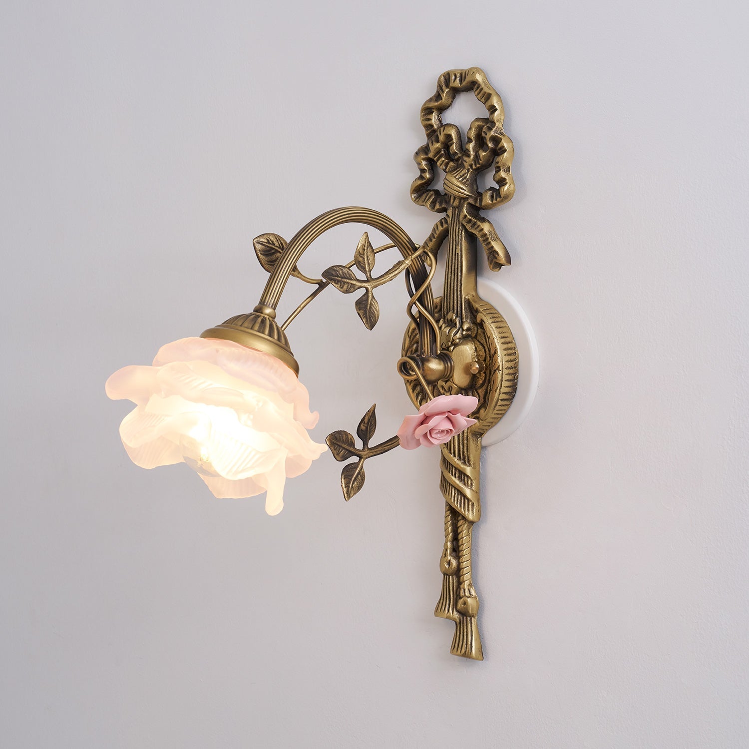 Rosalie Floral Wall Lamp, showcasing its Art Nouveau design.