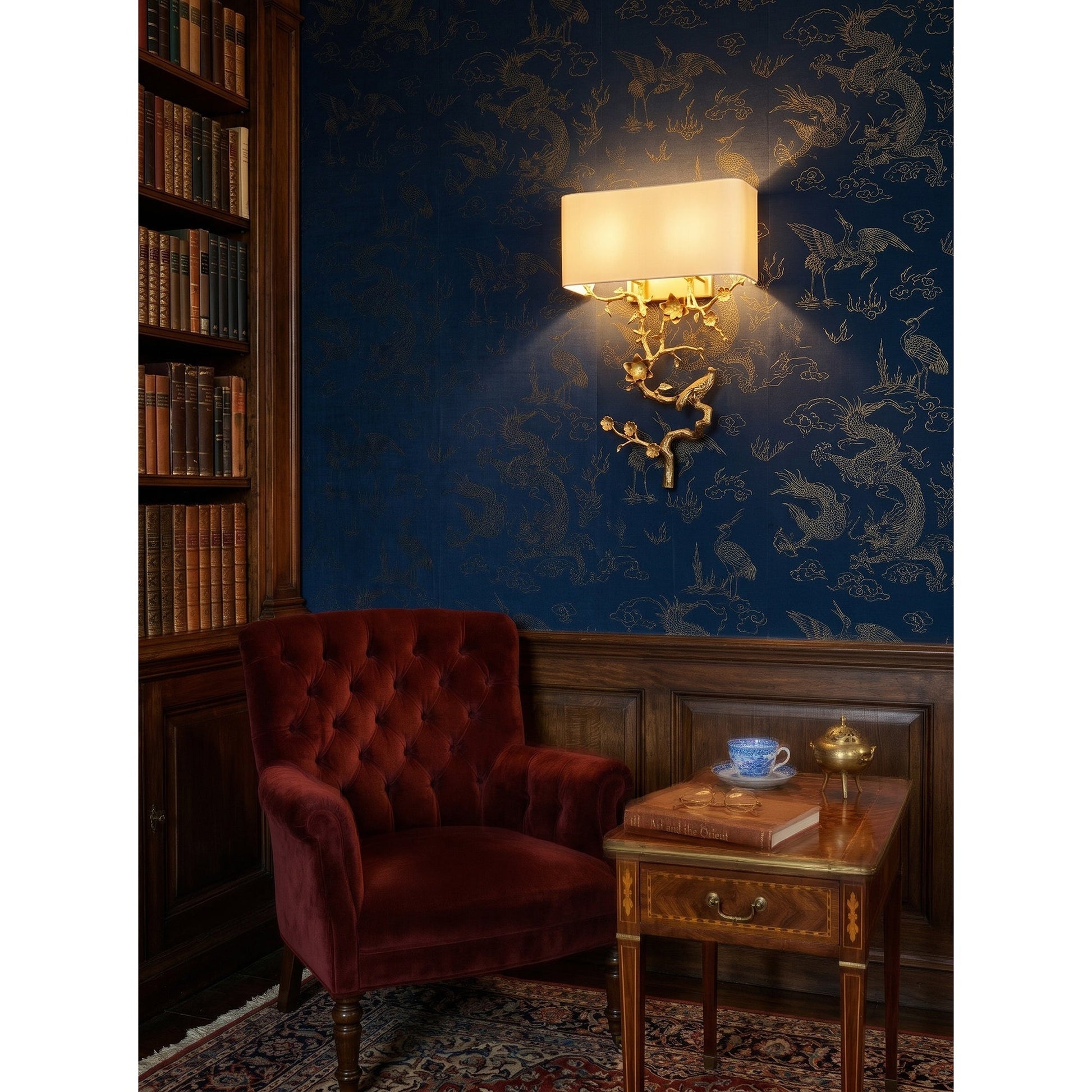 Side view of the Sanremo Wall Sconce against a neutral wall.