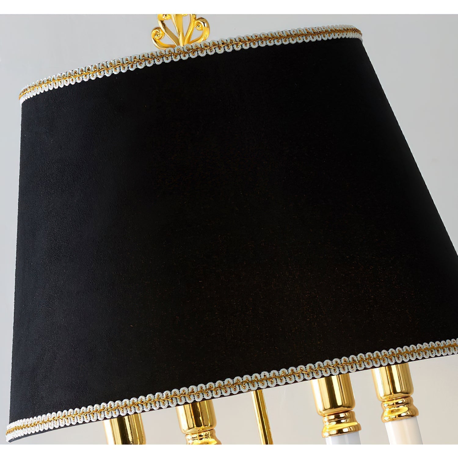 The lamp shown from the back to display its full form.