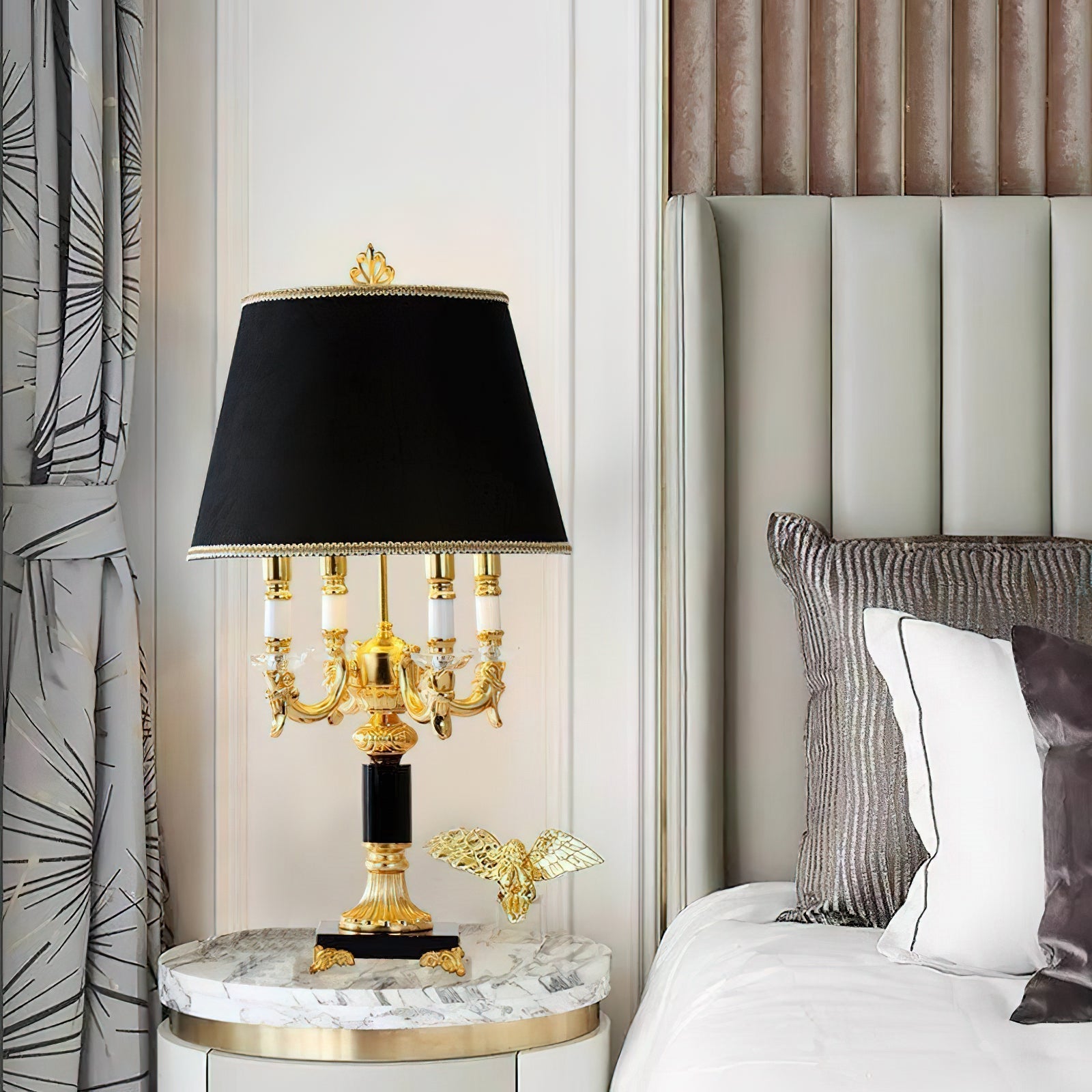 Side profile of the traditional Sens Table Lamp against a plain background.