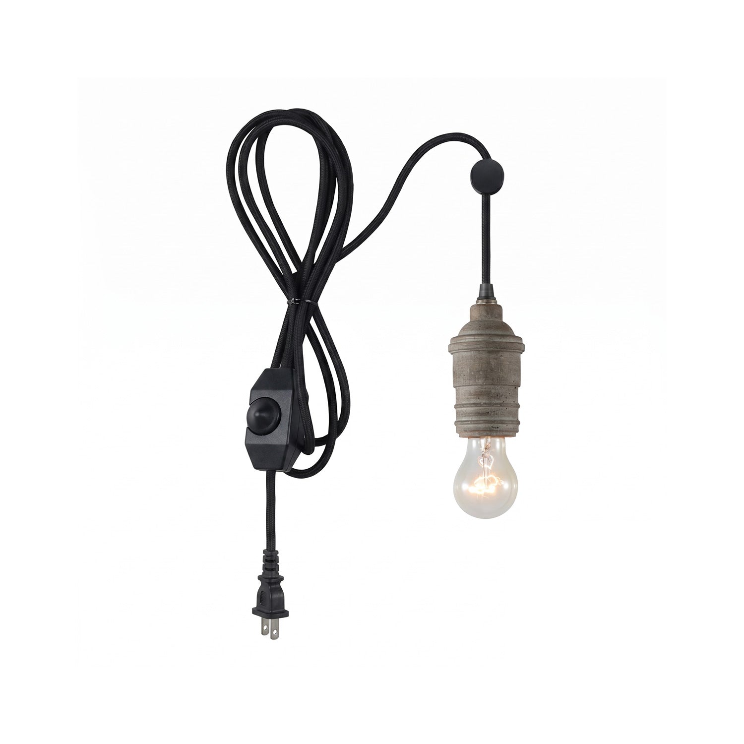 Silvares Wood Swag Light in a natural wood finish.