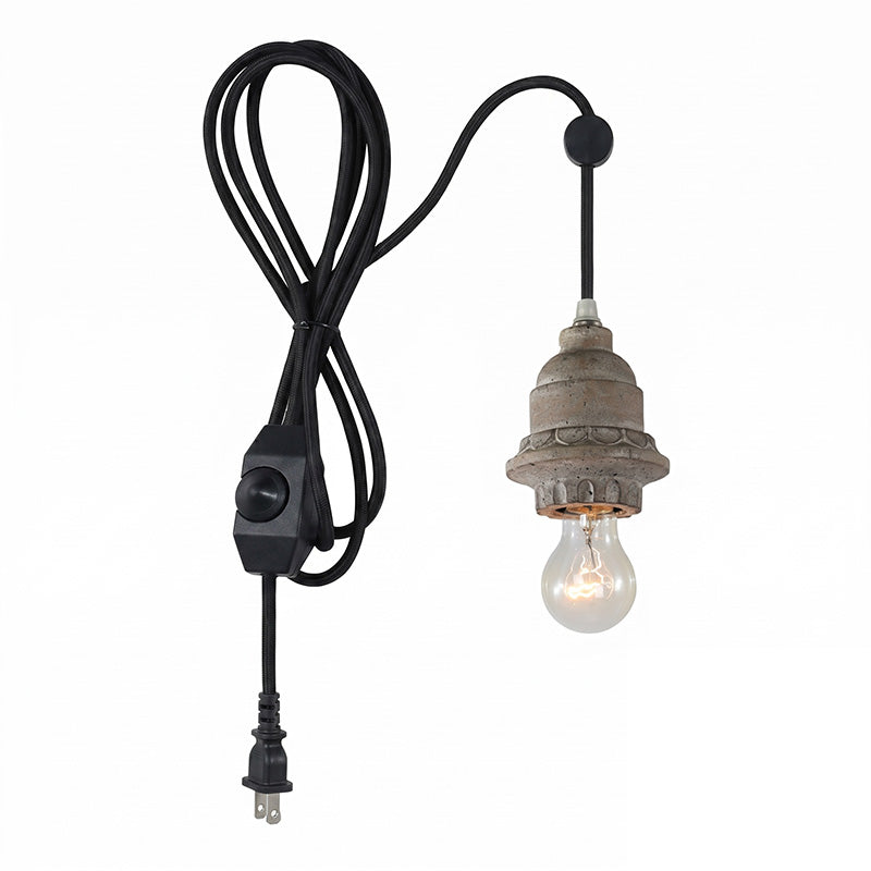 The plug cord and swag hook hardware for the Silvares light.