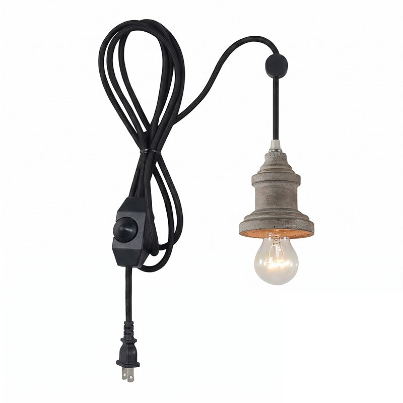 Silvares Wood Swag Light against a dark background to highlight its shape.