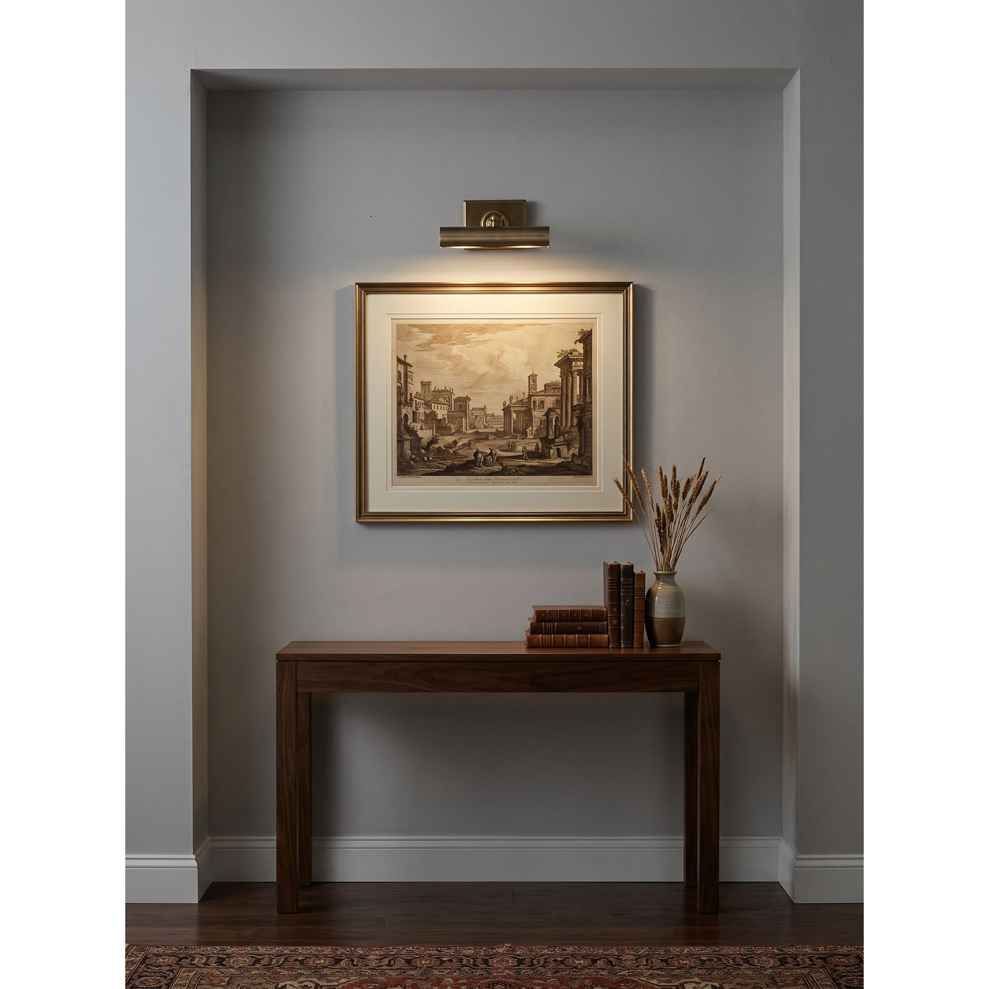 The warm, ambient glow cast by the Steamer Wall Sconce.