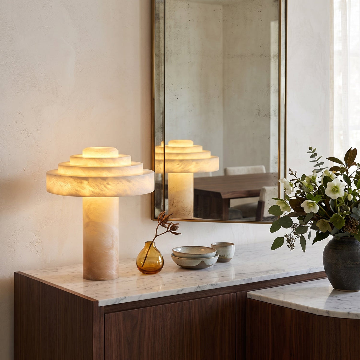 Jarrowmere Alabaster Table Lamp