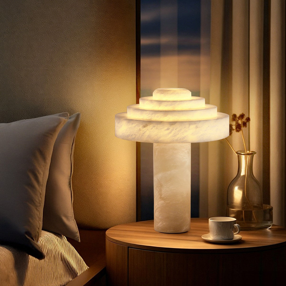Jarrowmere Alabaster Table Lamp