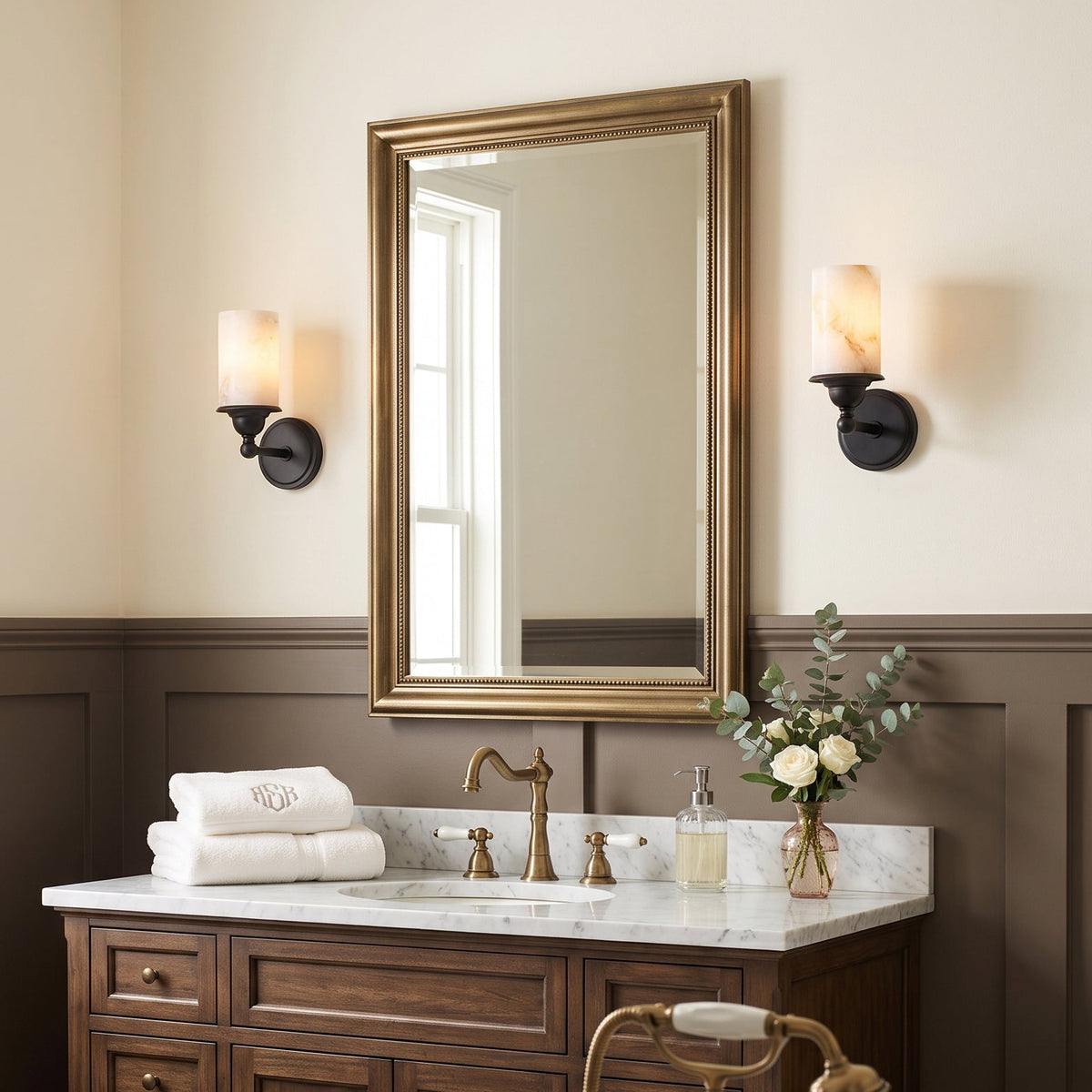 Stratton Alabaster Wall Sconce