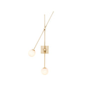Tempo Wall Sconce in gold finish against a plain wall.