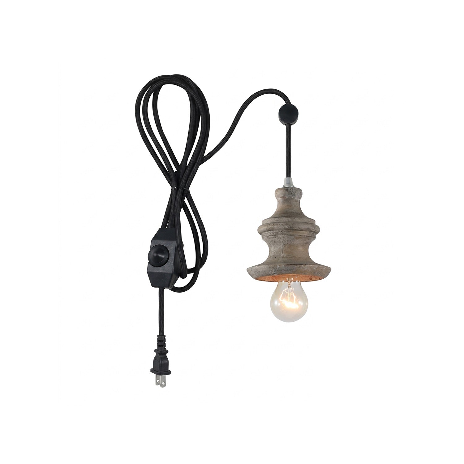 Tomiya Wood Swag Light in Old Wood finish, Model A