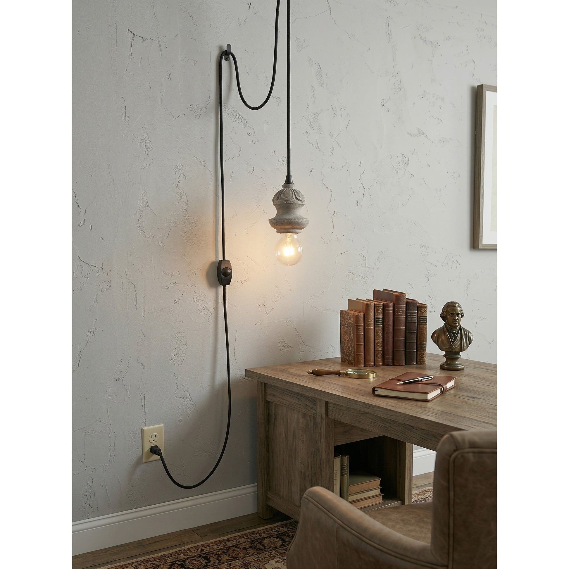 Tomiya Swag Light installed in a kitchen setting