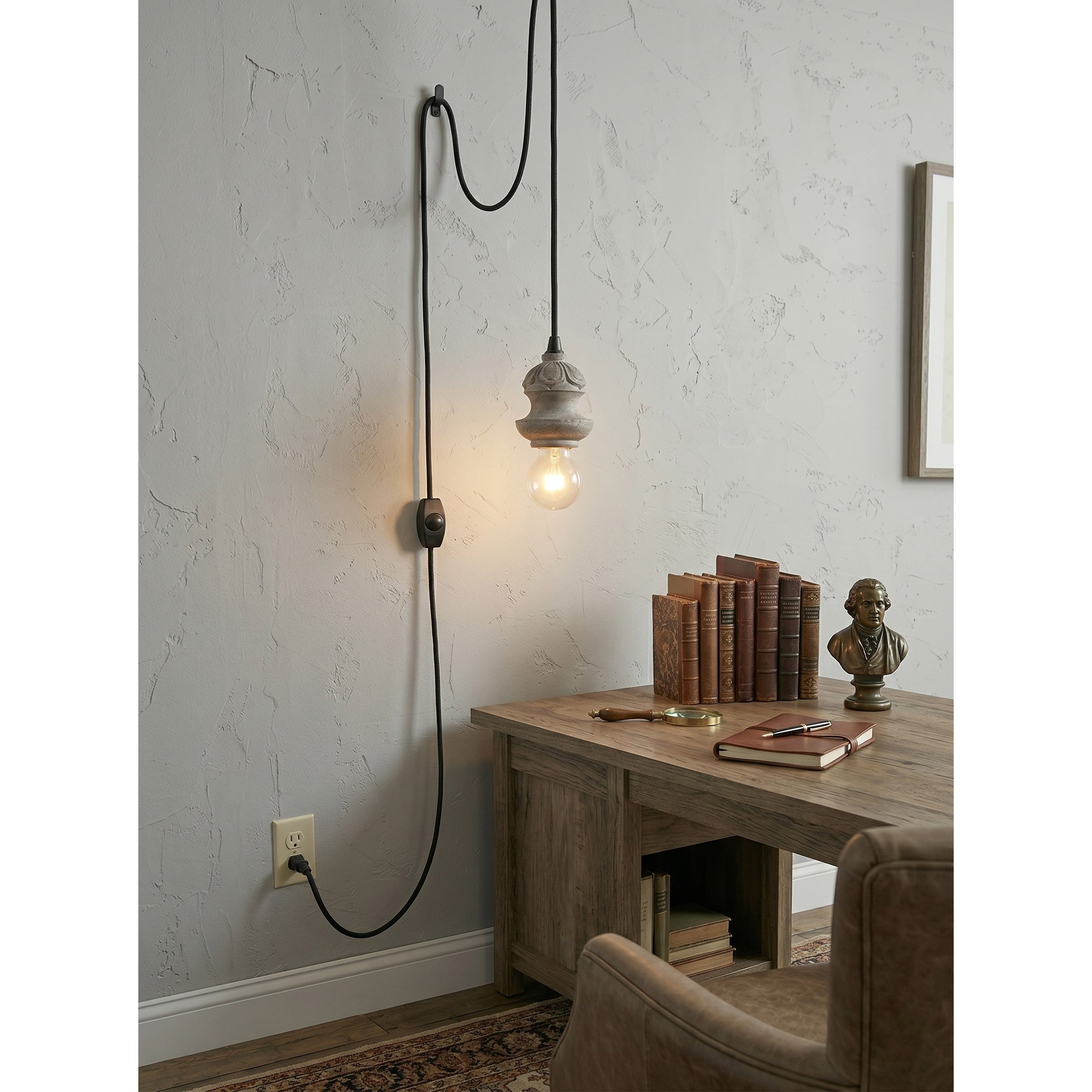 Tomiya Swag Light installed in a kitchen setting
