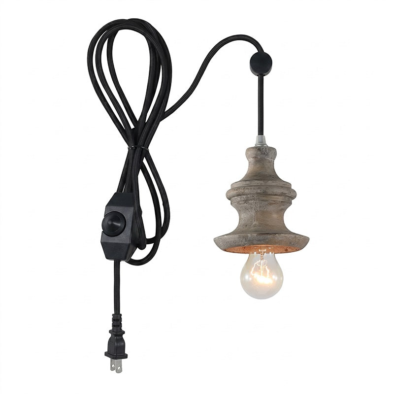 Detail of the plug-in cord and switch for the Tomiya Swag Light