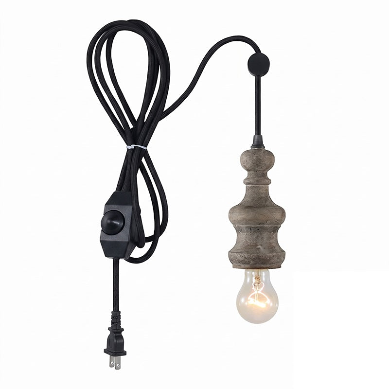 Tomiya Wood Swag Light in Old Wood finish, Model B