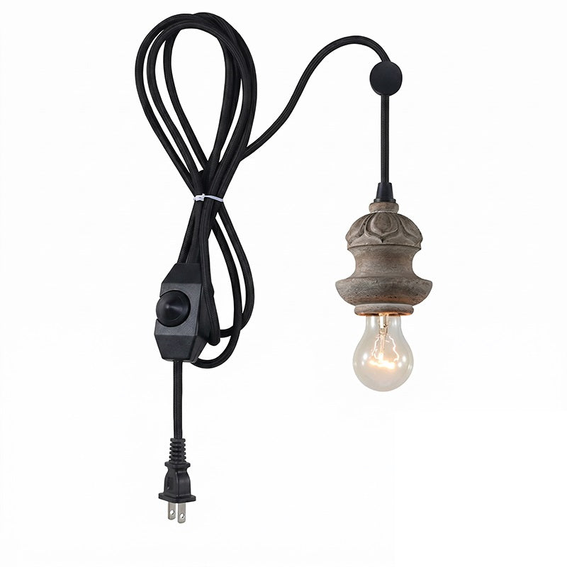 Tomiya Wood Swag Light in Old Wood finish, Model D