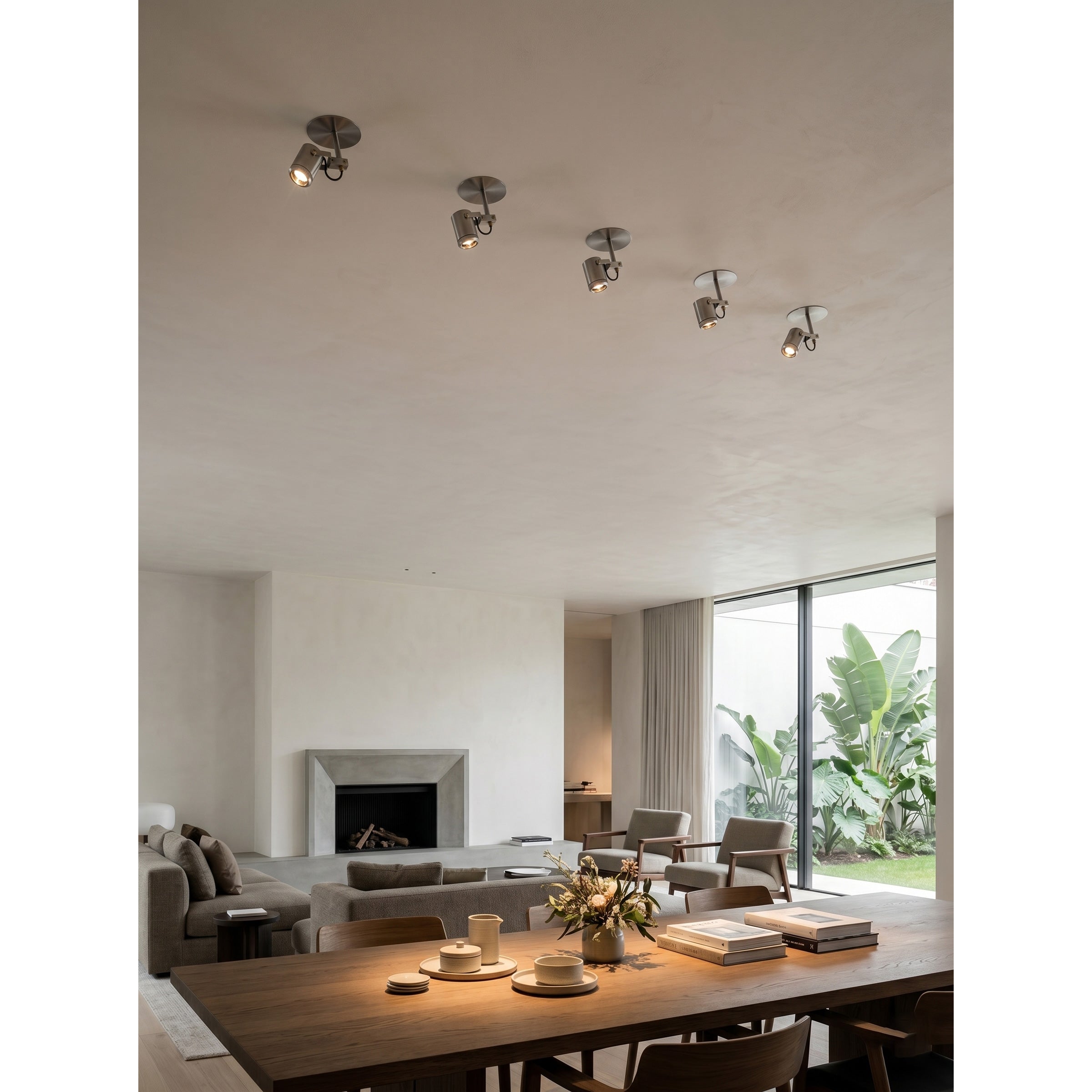The Triton LED Flush Mount shown with its included remote driver junction box.