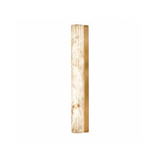 Vertical alabaster roller wall sconce with an antique brass backplate.