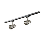 VidaLite Track Light in nickel finish, front view.