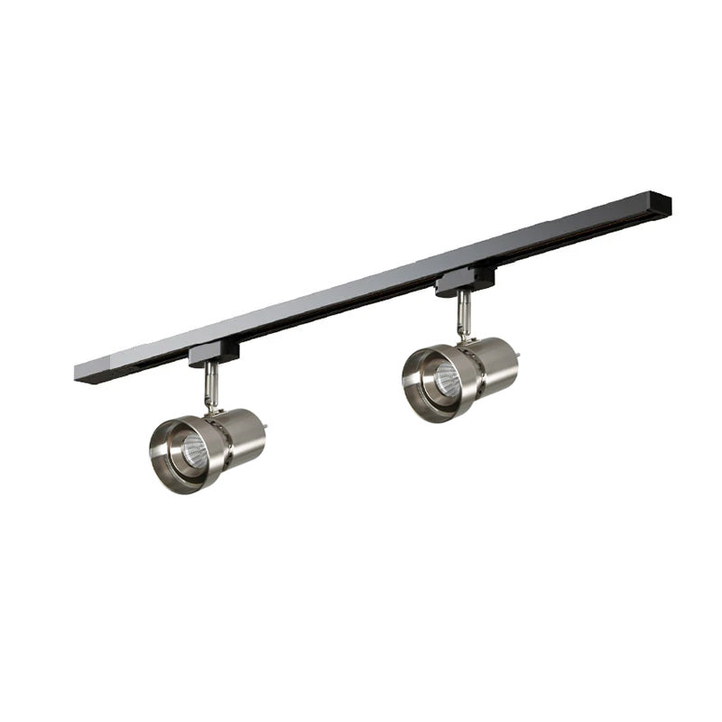 VidaLite Track Light in nickel finish, front view.